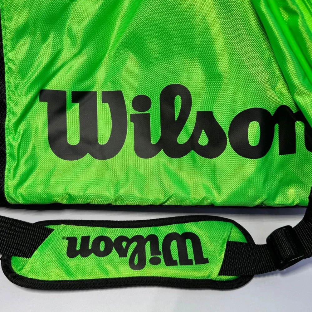 Wilson All Gear Pickleball Bag Neon Green Black Duffle‎ Racket WRZ618300 NWT New